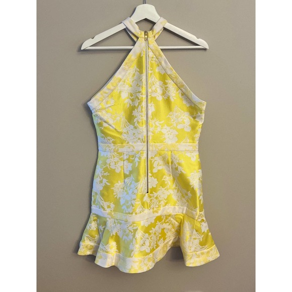 Alexis Solana Yellow Jacquard Mini Dress - Picture 5 of 11